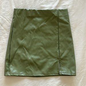 Olive Green Mini Skirt